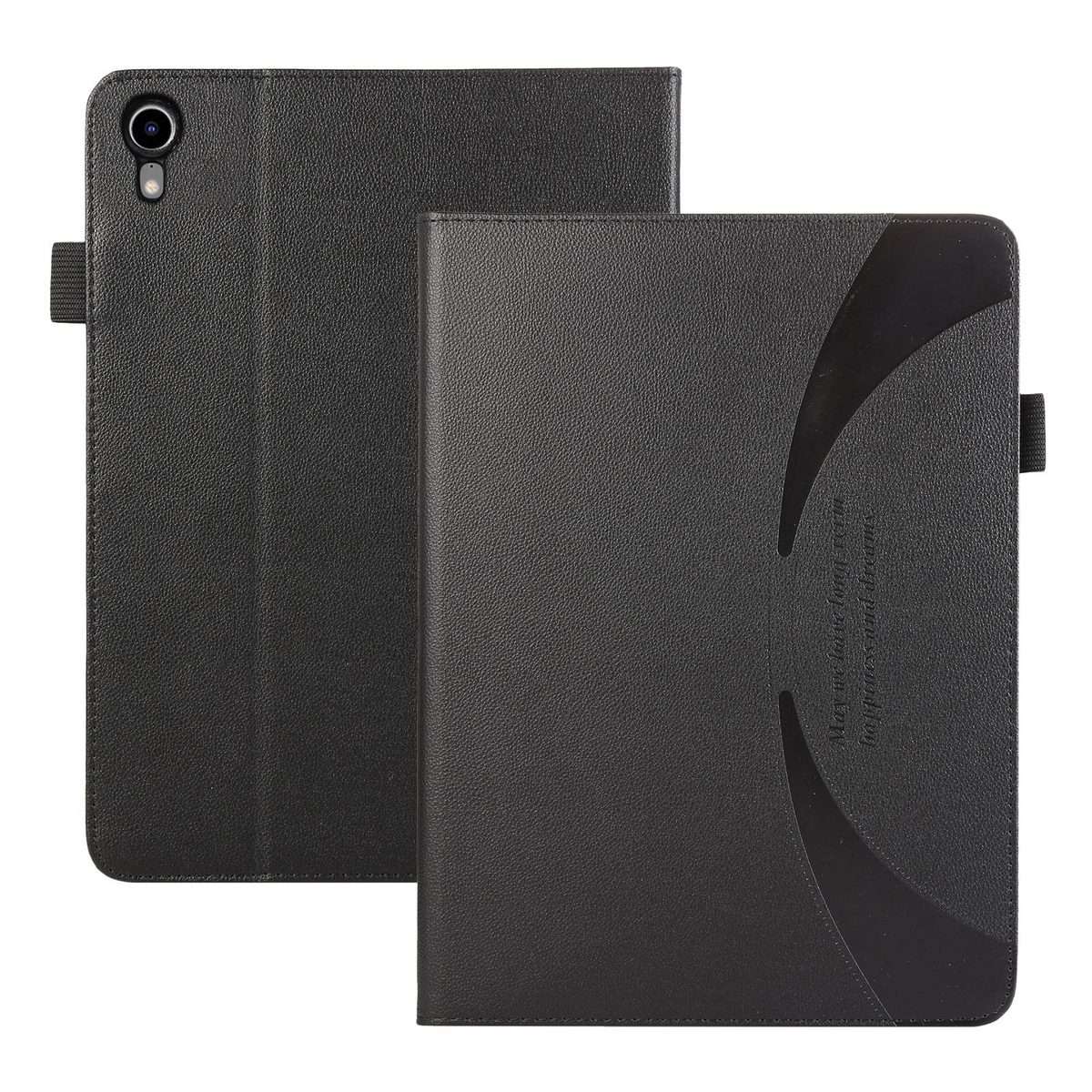 For iPad mini 6 / mini 2024 Litchi Texture Leather Sucker Tablet Case(Black)