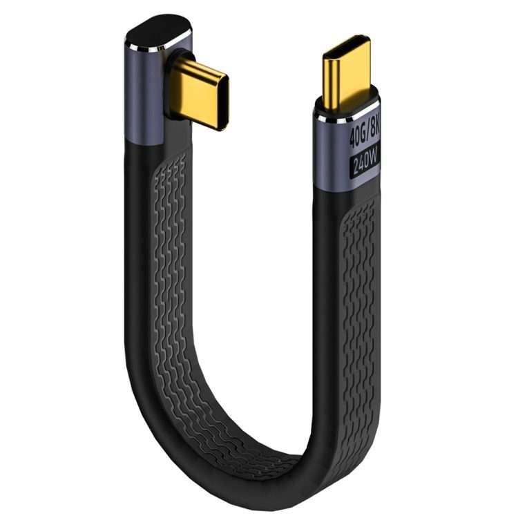 240W 40Gbps USB-C / Type-C Male to USB-C / Type-C Male Flexible Board Data Cable, Style:Middle Ben