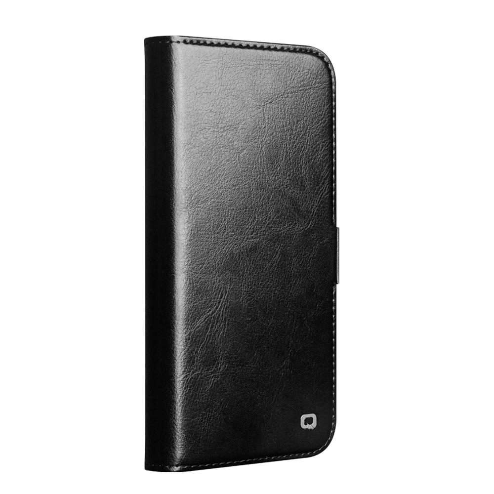 For iPhone 17 Pro QIALINO Classic 103 Buckle Genuine Leather Phone Case(Black)