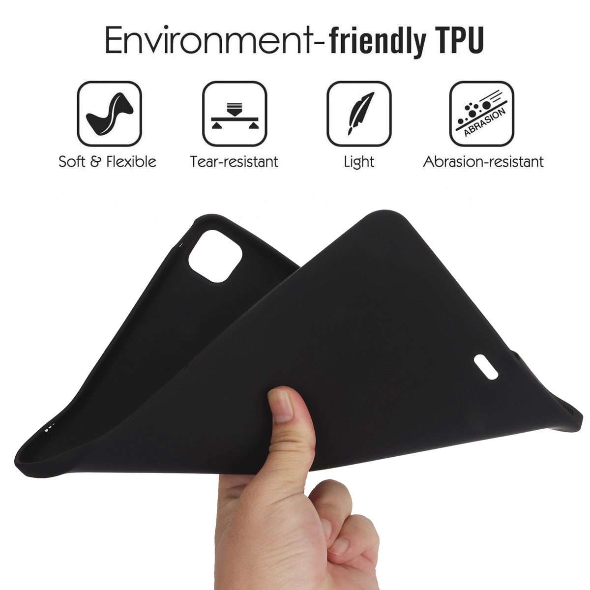 For iPad mini 6 / mini 2024 Oil Spray Skin-friendly TPU Tablet Case(Black)
