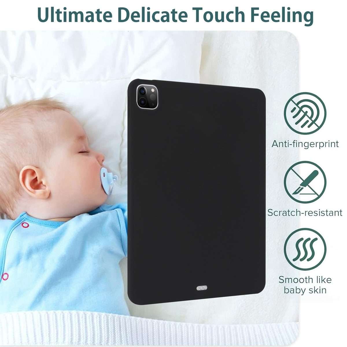 For iPad mini 6 / mini 2024 Oil Spray Skin-friendly TPU Tablet Case(Black)