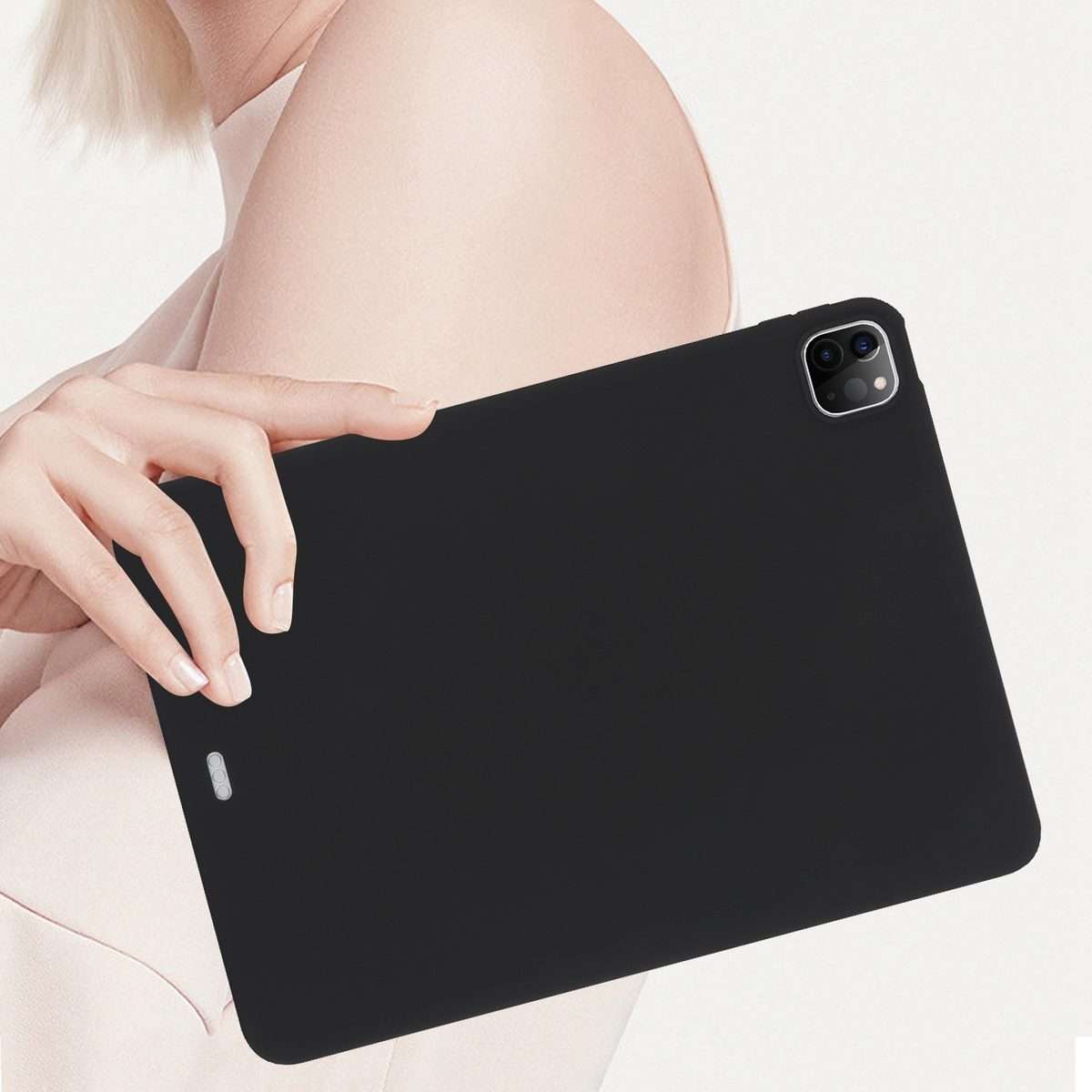For iPad mini 6 / mini 2024 Oil Spray Skin-friendly TPU Tablet Case(Black)