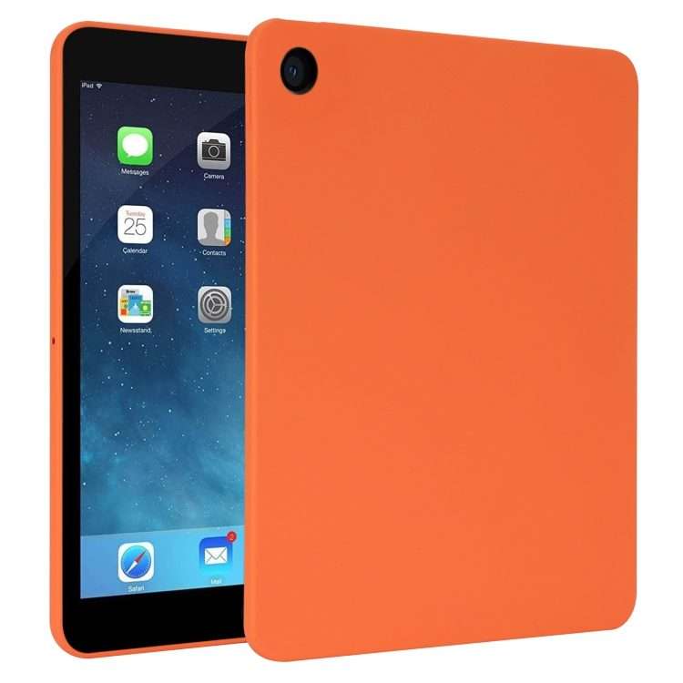 For iPad mini 5 / 4 / 3 / 2 Oil Spray Skin-friendly TPU Tablet Case(Orange)