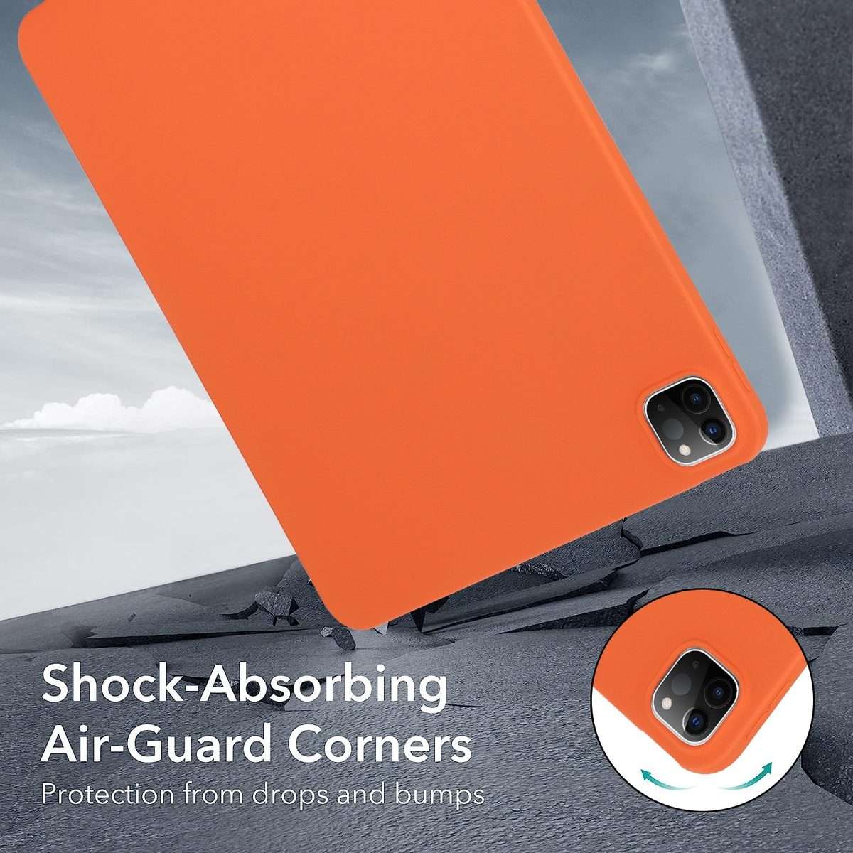 For iPad mini 5 / 4 / 3 / 2 Oil Spray Skin-friendly TPU Tablet Case(Orange)