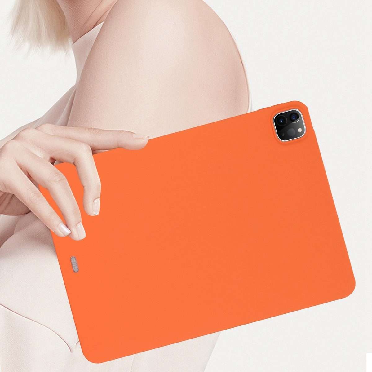 For iPad mini 5 / 4 / 3 / 2 Oil Spray Skin-friendly TPU Tablet Case(Orange)