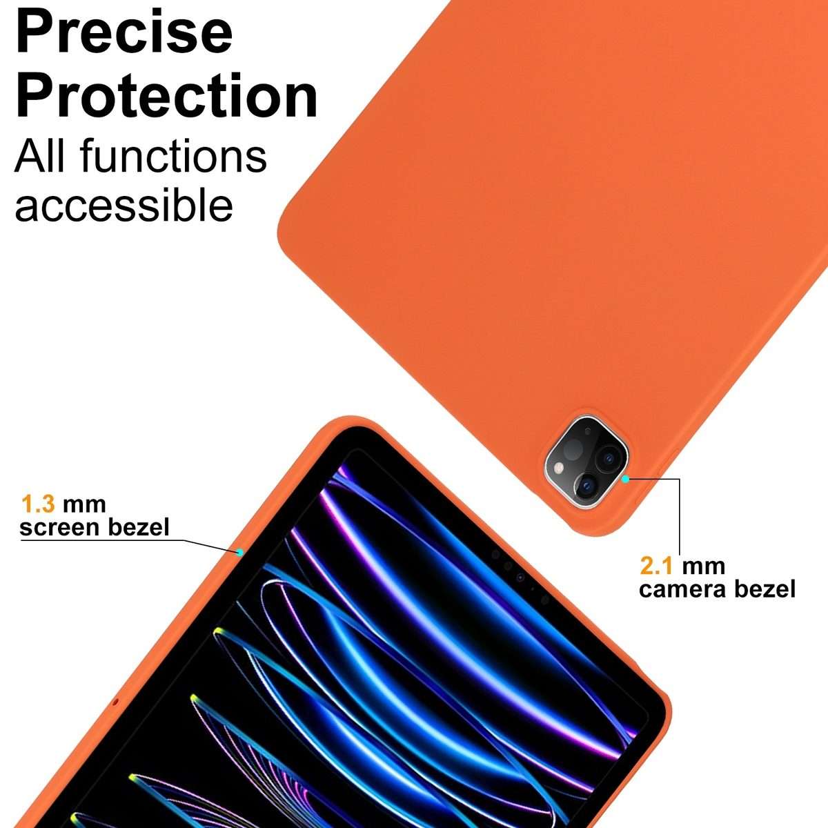 For iPad mini 5 / 4 / 3 / 2 Oil Spray Skin-friendly TPU Tablet Case(Orange)