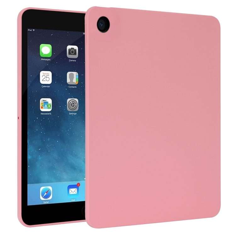 For iPad mini 5 / 4 / 3 / 2 Oil Spray Skin-friendly TPU Tablet Case(Pink)