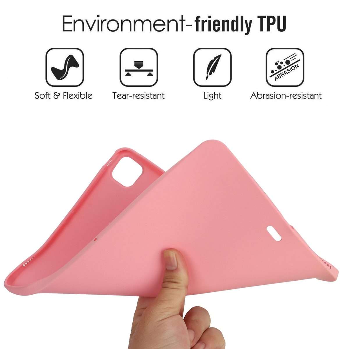 For iPad mini 5 / 4 / 3 / 2 Oil Spray Skin-friendly TPU Tablet Case(Pink)