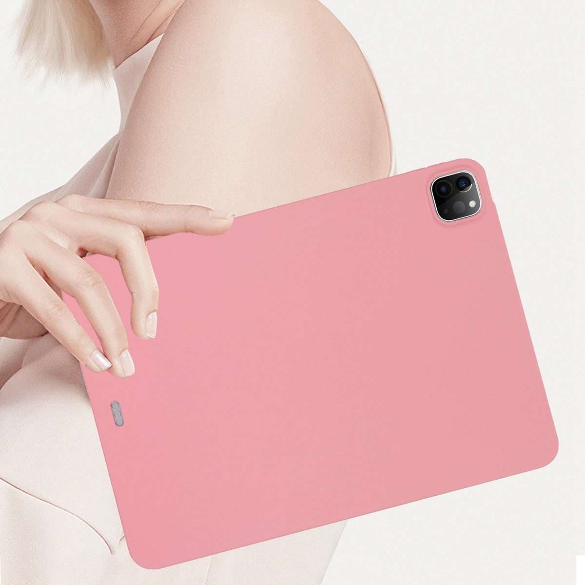 For iPad mini 5 / 4 / 3 / 2 Oil Spray Skin-friendly TPU Tablet Case(Pink)