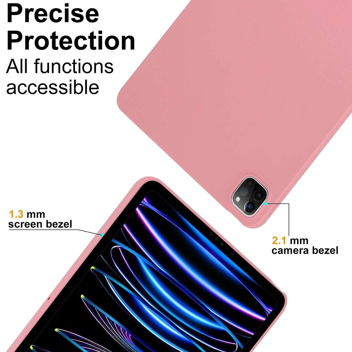 For iPad mini 5 / 4 / 3 / 2 Oil Spray Skin-friendly TPU Tablet Case(Pink)