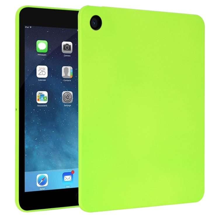 For iPad mini 5 / 4 / 3 / 2 Oil Spray Skin-friendly TPU Tablet Case(Fluorescent Green)