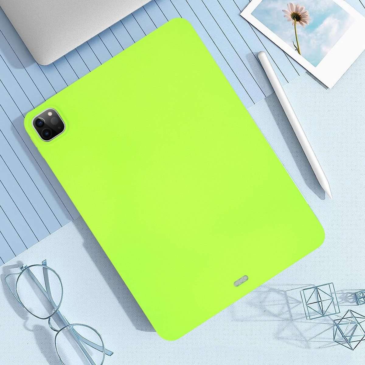 For iPad mini 5 / 4 / 3 / 2 Oil Spray Skin-friendly TPU Tablet Case(Fluorescent Green)