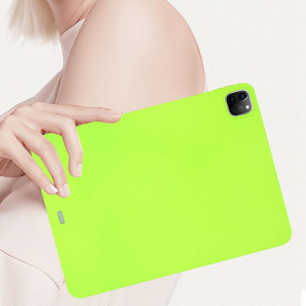 For iPad mini 5 / 4 / 3 / 2 Oil Spray Skin-friendly TPU Tablet Case(Fluorescent Green)
