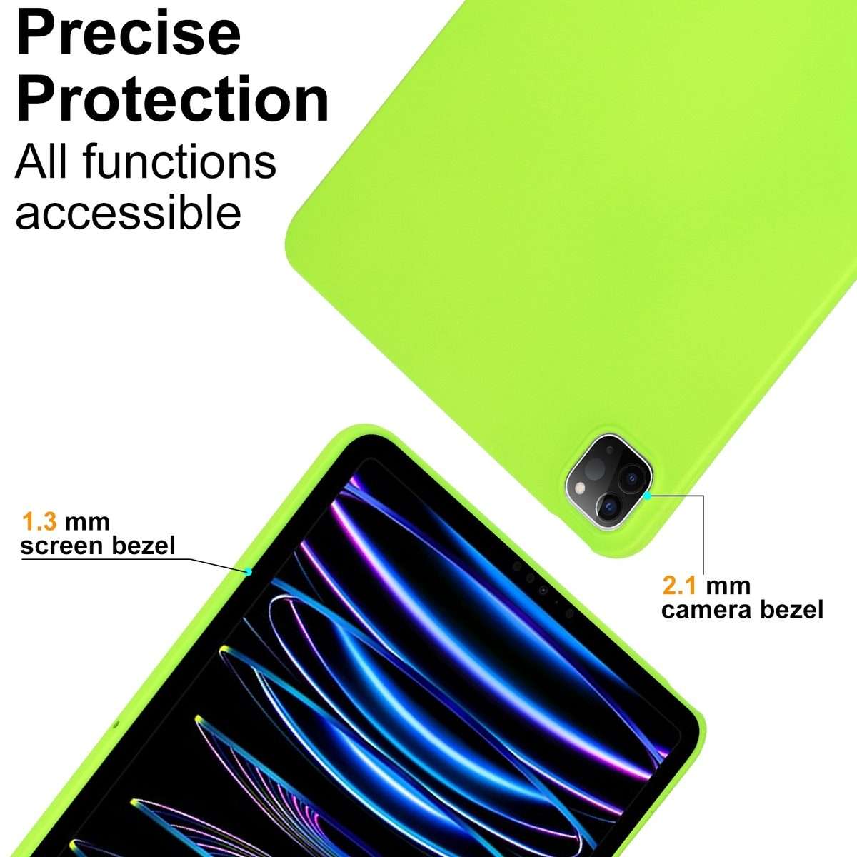 For iPad mini 5 / 4 / 3 / 2 Oil Spray Skin-friendly TPU Tablet Case(Fluorescent Green)