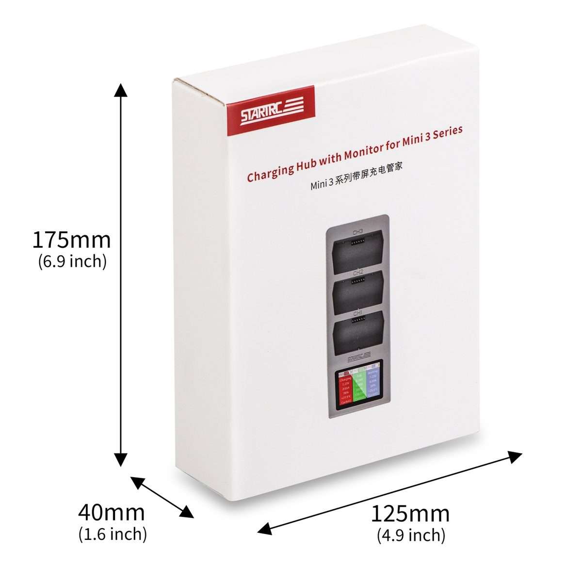 For DJI Mini 4 Pro / Mini 3/ Mini 3 Pro STARTRC 3 in 1 Charging Butler Battery Charger ... (Grey)
