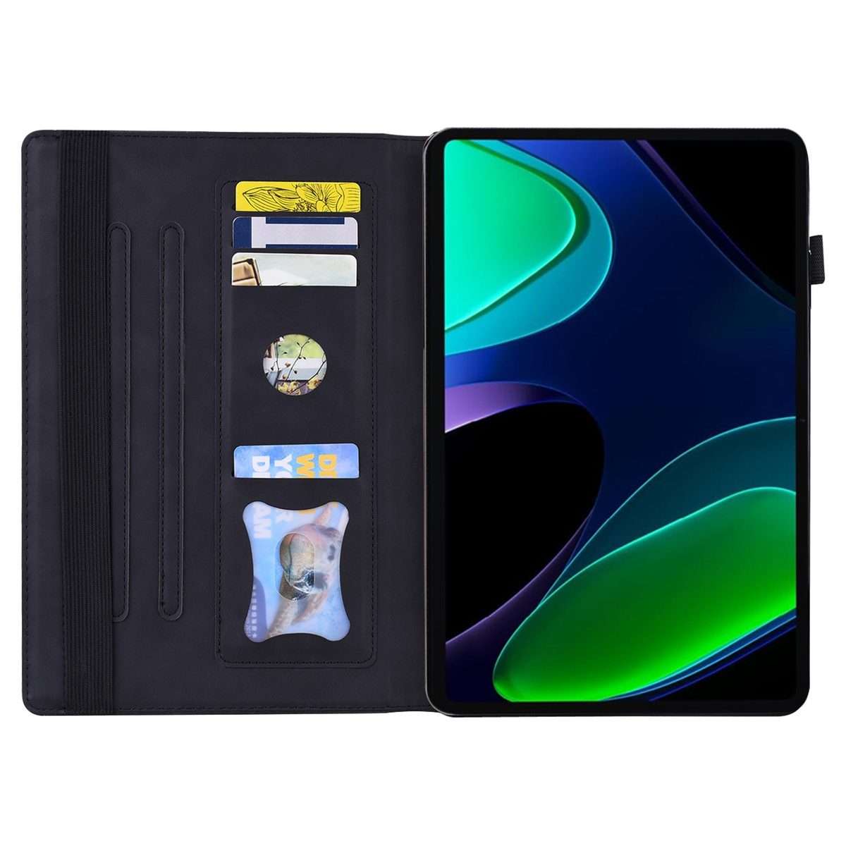 For Xiaomi Pad 6 / Pad 6 Pro Splicing Shockproof Leather Tablet Case(Black)