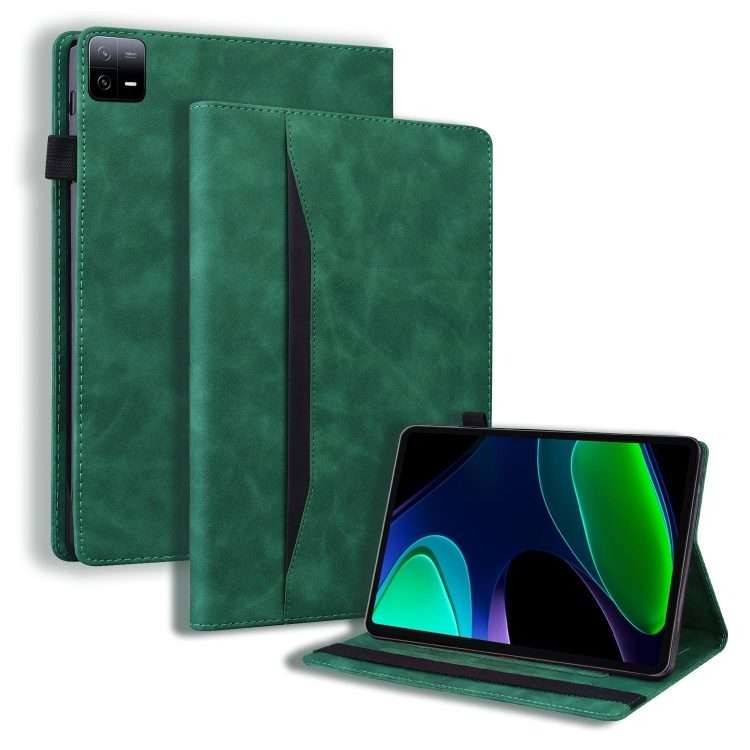 For Xiaomi Pad 6 / Pad 6 Pro Splicing Shockproof Leather Tablet Case(Blue)