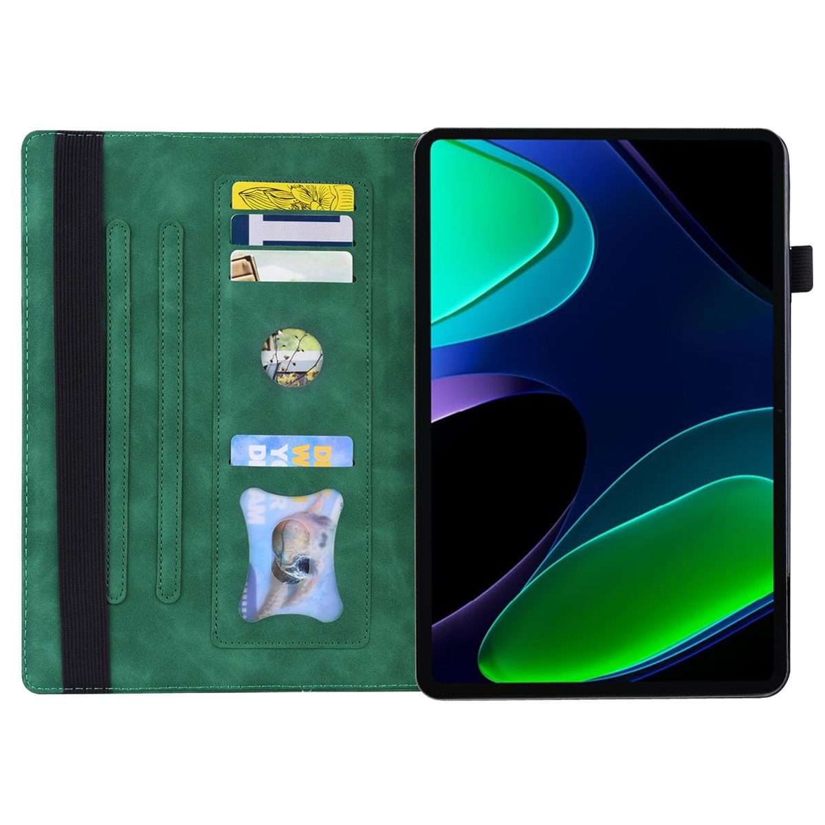 For Xiaomi Pad 6 / Pad 6 Pro Splicing Shockproof Leather Tablet Case(Blue)