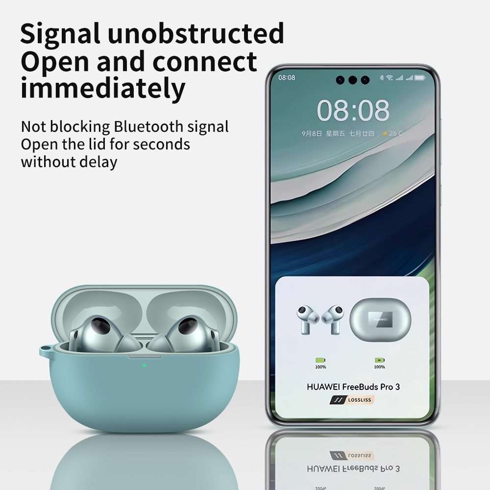 For Huawei FreeBuds Pro 3 Wireless Earphone Silicone Protective Case(White)
