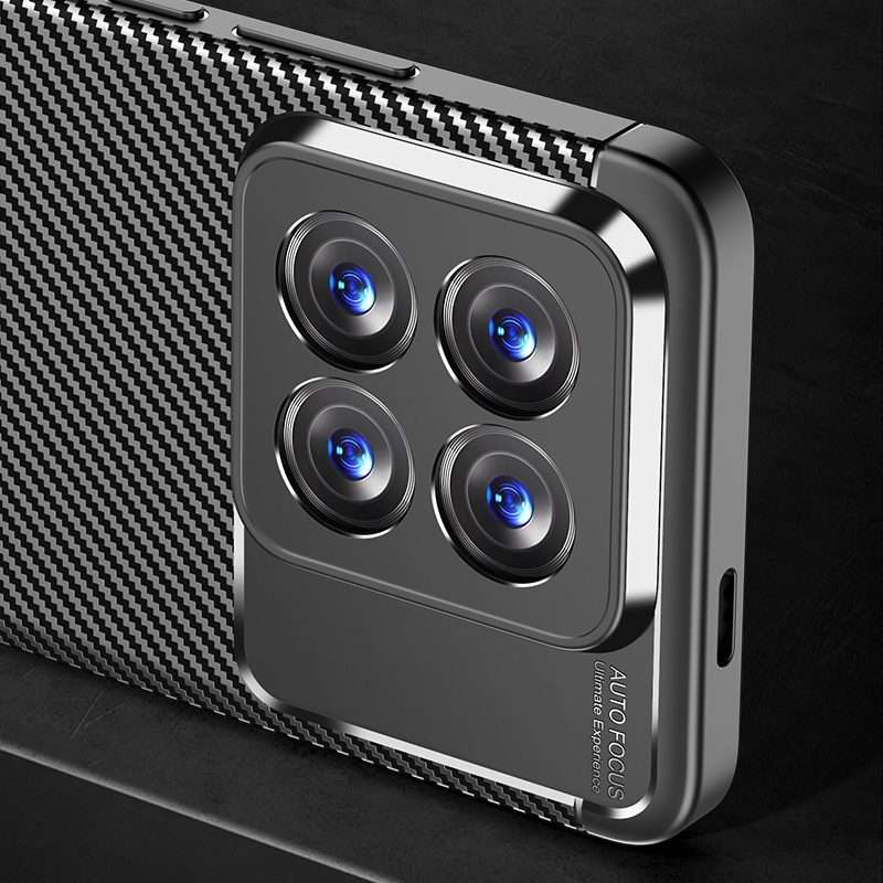 For Xiaomi 14 Pro Carbon Fiber Texture Shockproof TPU Phone Case(Black)