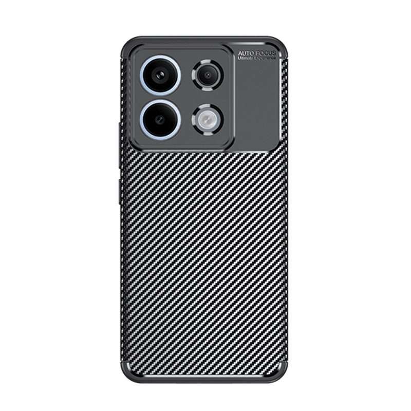 For Xiaomi Redmi Note 13 Pro+ Carbon Fiber Texture Shockproof TPU Phone Case(Black)