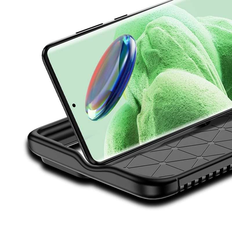 For Xiaomi Redmi Note 13 Pro China Carbon Fiber Texture Shockproof TPU Phone Case(Black)
