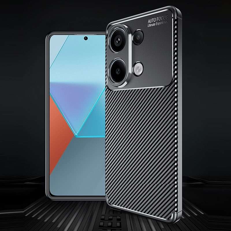 For Xiaomi Redmi Note 13 Pro 4G Carbon Fiber Texture Shockproof TPU Phone Case(Black)