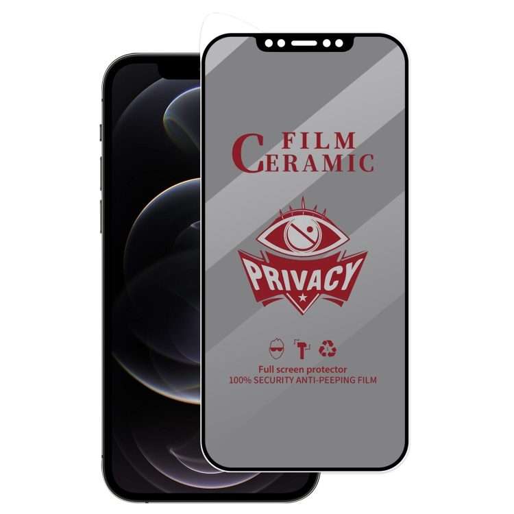 For iPhone 12 / 12 Pro Full Coverage HD Privacy Ceramic Film