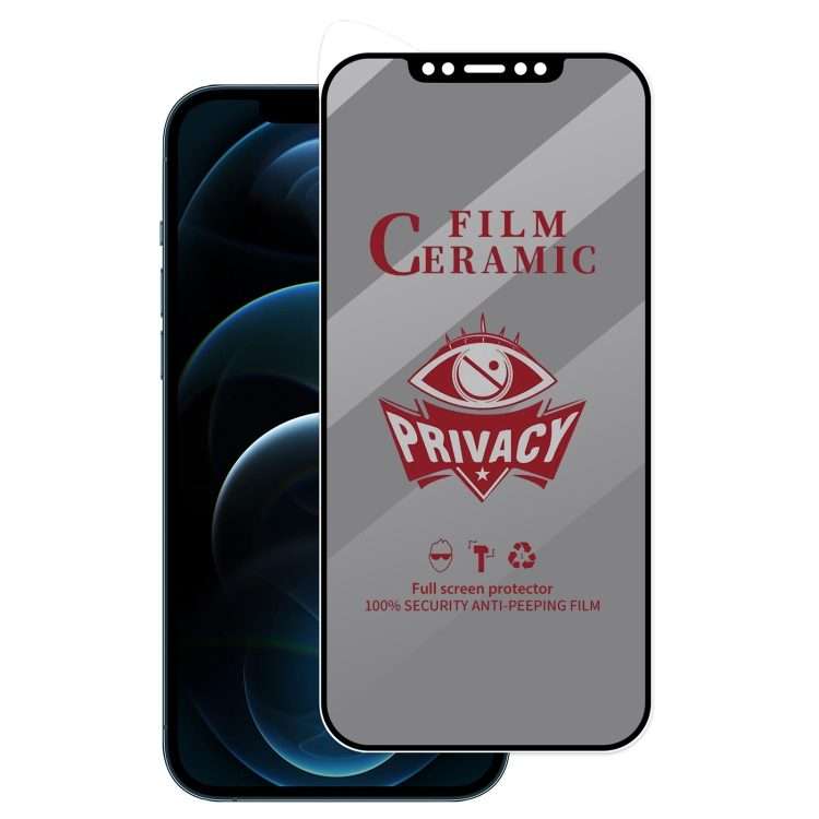 For iPhone 12 Pro Max Full Coverage HD Privacy Ceramic Film
