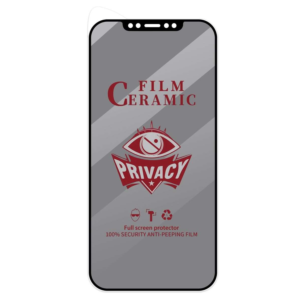 For iPhone 12 Pro Max Full Coverage HD Privacy Ceramic Film