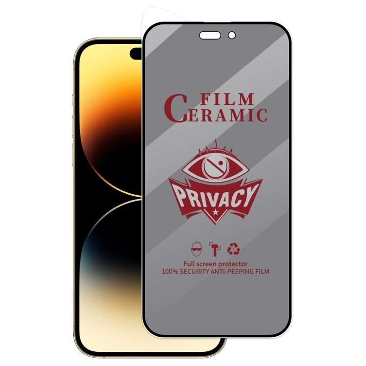 For iPhone 14 Pro Full Coverage HD Privacy Ceramic Film