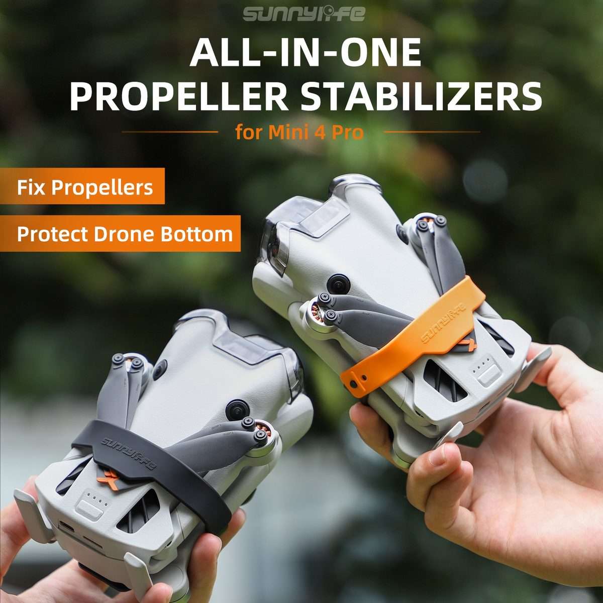 For DJI Mini 4 Pro Sunnylife SJ711 Blade Holder Fixed Propeller Fixer Guard(Black)