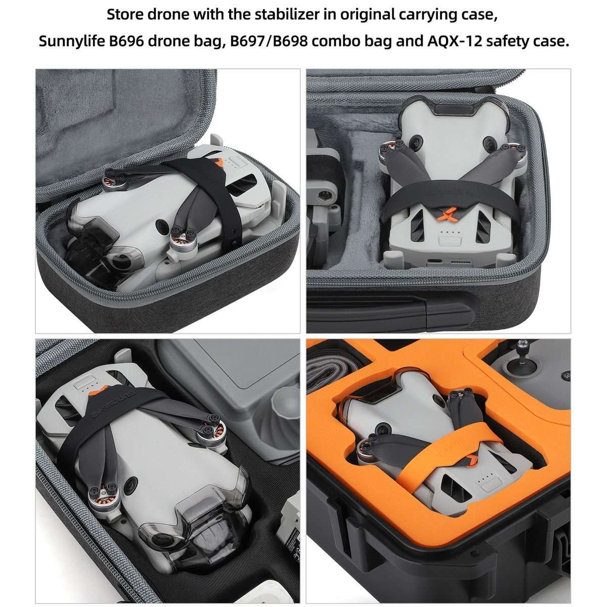 For DJI Mini 4 Pro Sunnylife SJ711 Blade Holder Fixed Propeller Fixer Guard(Black)