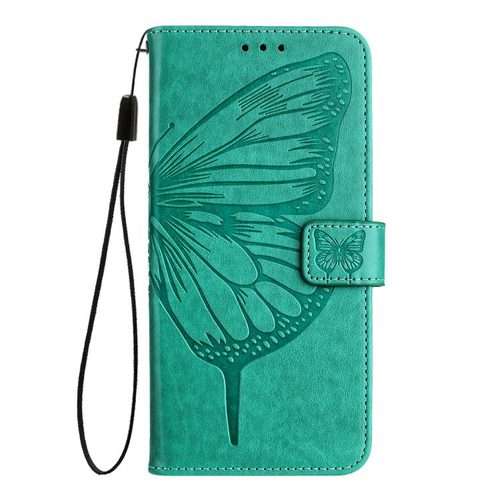 For Honor Magic8 Pro Air 5G Embossed Butterfly Leather Phone Case(Green)