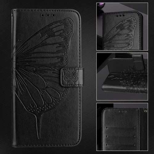For Honor Magic8 Pro Air 5G Embossed Butterfly Leather Phone Case(Black)