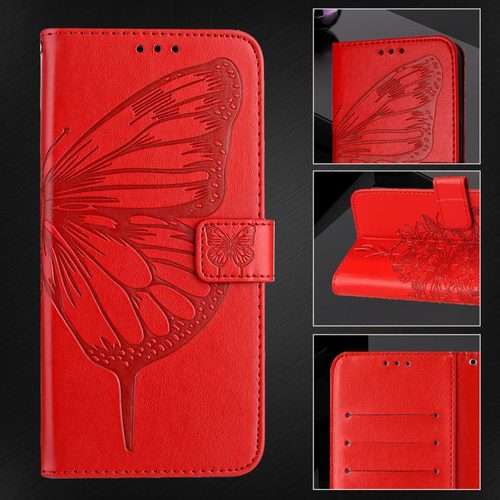 For Honor Magic8 Pro Air 5G Embossed Butterfly Leather Phone Case(Red)