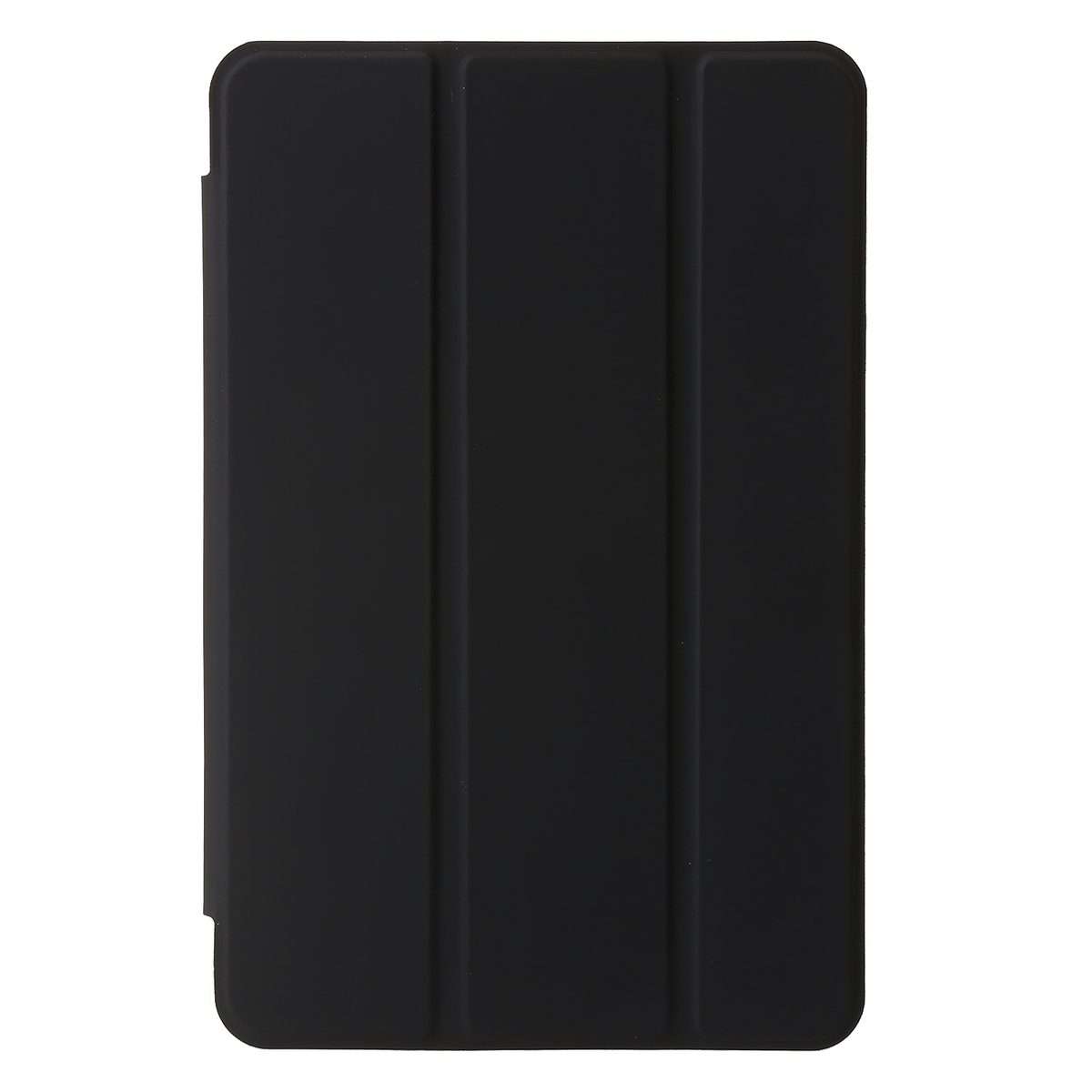 For Samsung Galaxy Tab A9+ 3-Fold Clear Acrylic Leather Tablet Case(Black)