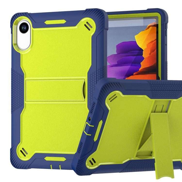 For Xiaomi Redmi Pad 2 Shockproof Silicone Hybrid PC Tablet Case wi ... (Yellow Green + Navy Blue)