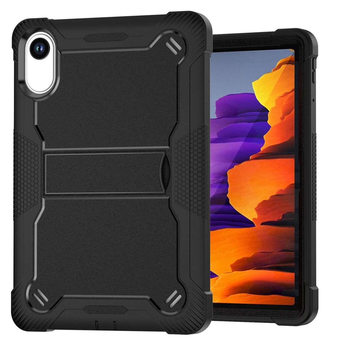 For Xiaomi Redmi Pad 2 Shockproof Silicone Hybrid PC Tablet Case with Holder(Black)