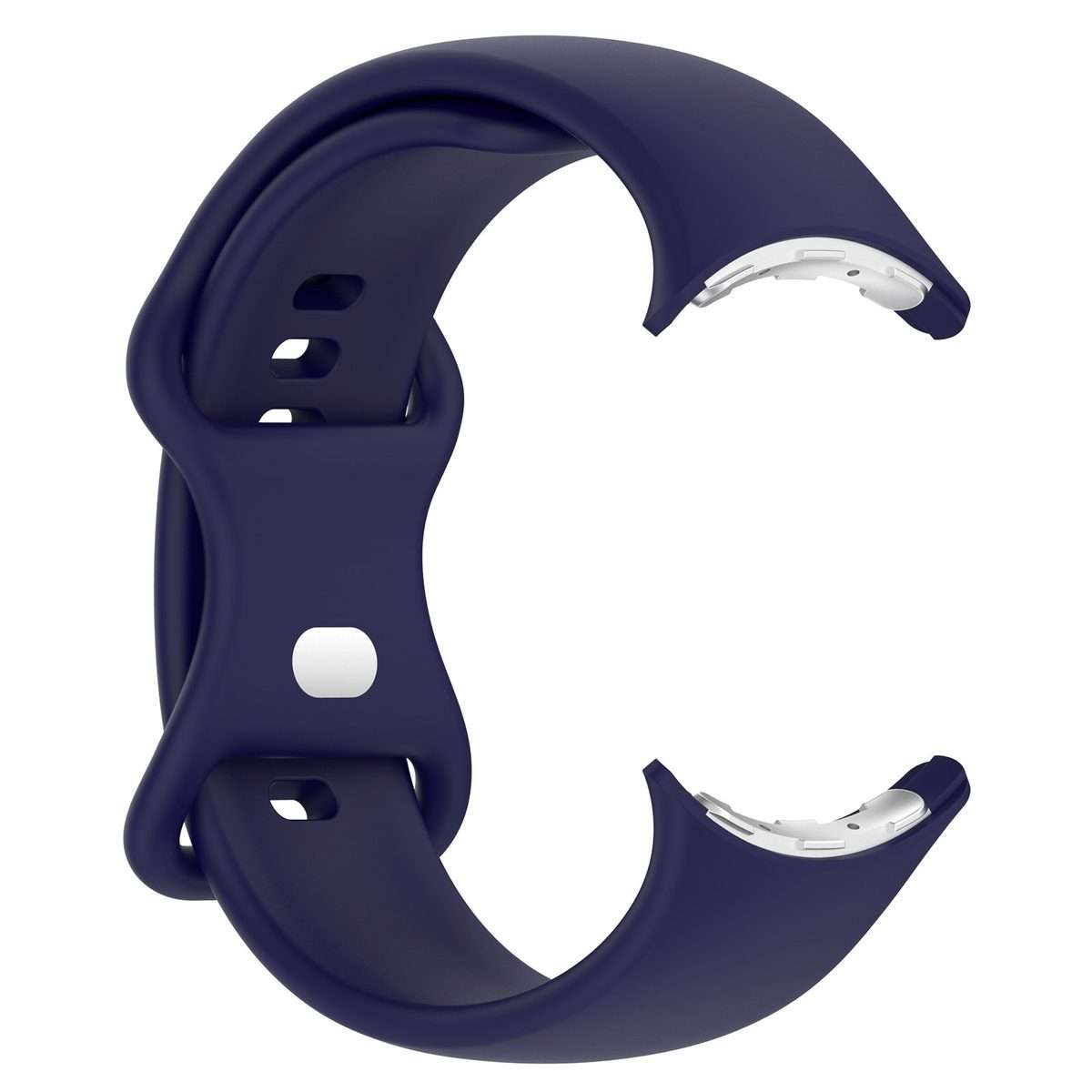 For Google Pixel Watch 4 / 3 / 2 / 1 41mm Solid Color Silicone Watch Band, Size:S Size(Blue)