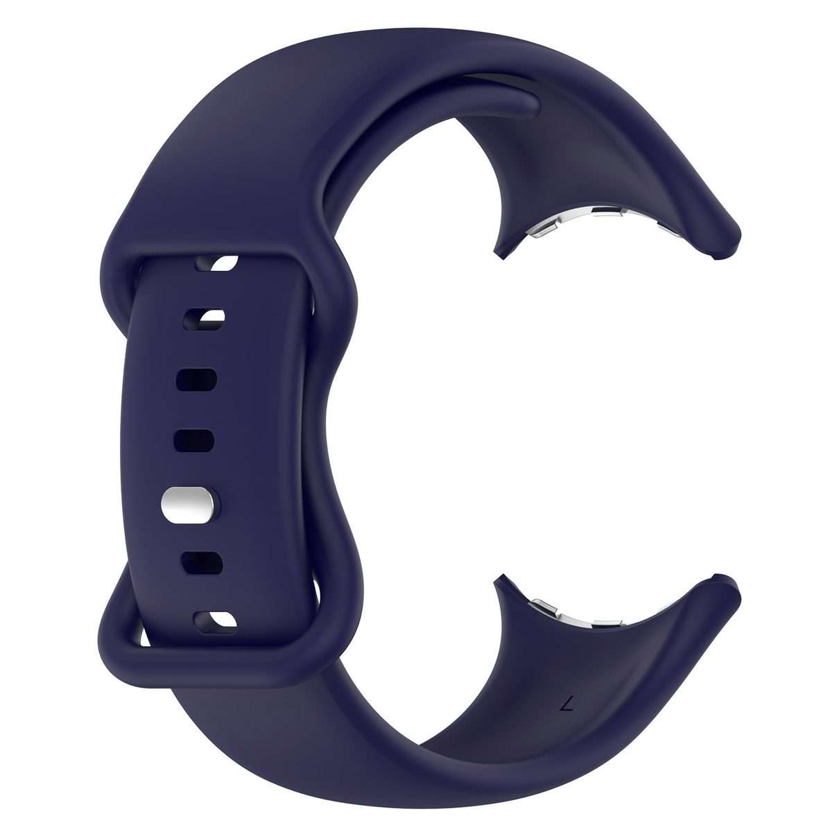 For Google Pixel Watch 4 / 3 / 2 / 1 41mm Solid Color Silicone Watch Band, Size:S Size(Blue)