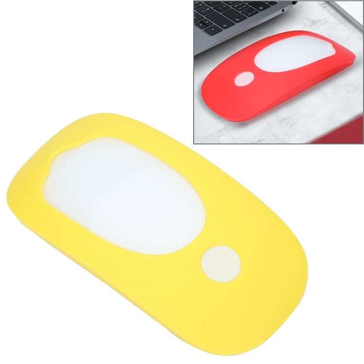 For Apple Magic Mouse 1 / 2 Mouse Silicone Protective Case(Yellow)