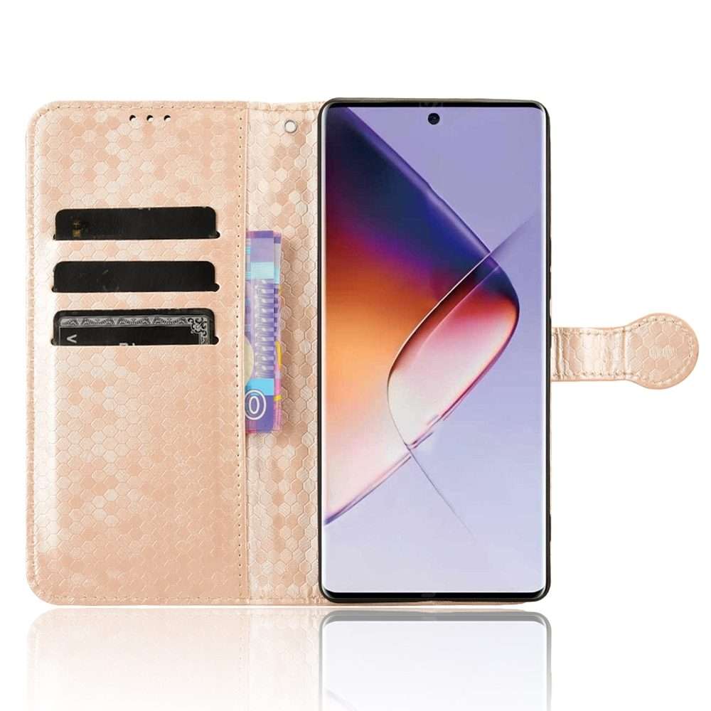 For Infinix Note 40 Pro 5G X6851 Honeycomb Dot Texture Leather Phone Case(Gold)