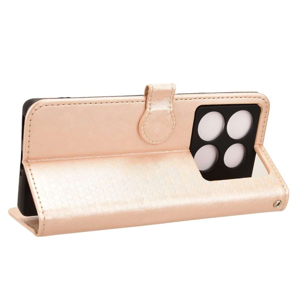 For Infinix Note 40 Pro 5G X6851 Honeycomb Dot Texture Leather Phone Case(Gold)