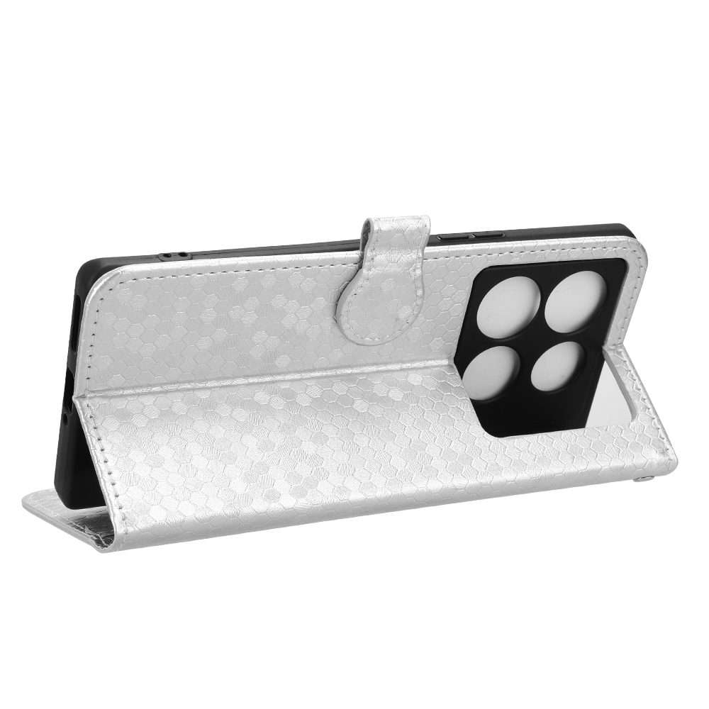 For Infinix Note 40 Pro 5G X6851 Honeycomb Dot Texture Leather Phone Case(Silver)