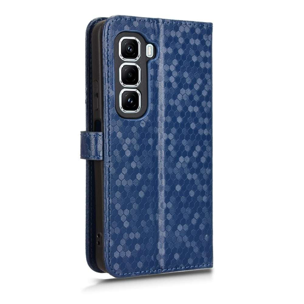 For Infinix Hot 50 Pro+ 4G Honeycomb Dot Texture Leather Phone Case(Blue)