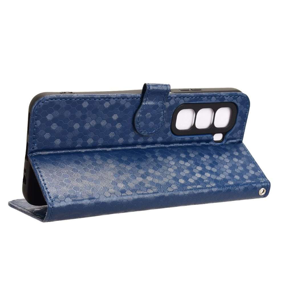 For Infinix Hot 50 Pro+ 4G Honeycomb Dot Texture Leather Phone Case(Blue)