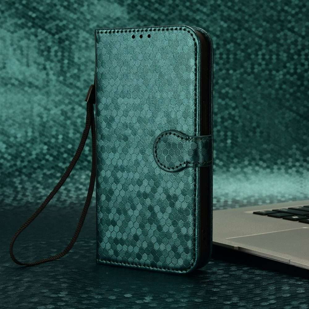 For Infinix Hot 50 Pro+ 4G Honeycomb Dot Texture Leather Phone Case(Green)