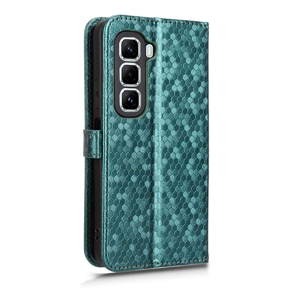 For Infinix Hot 50 Pro+ 4G Honeycomb Dot Texture Leather Phone Case(Green)