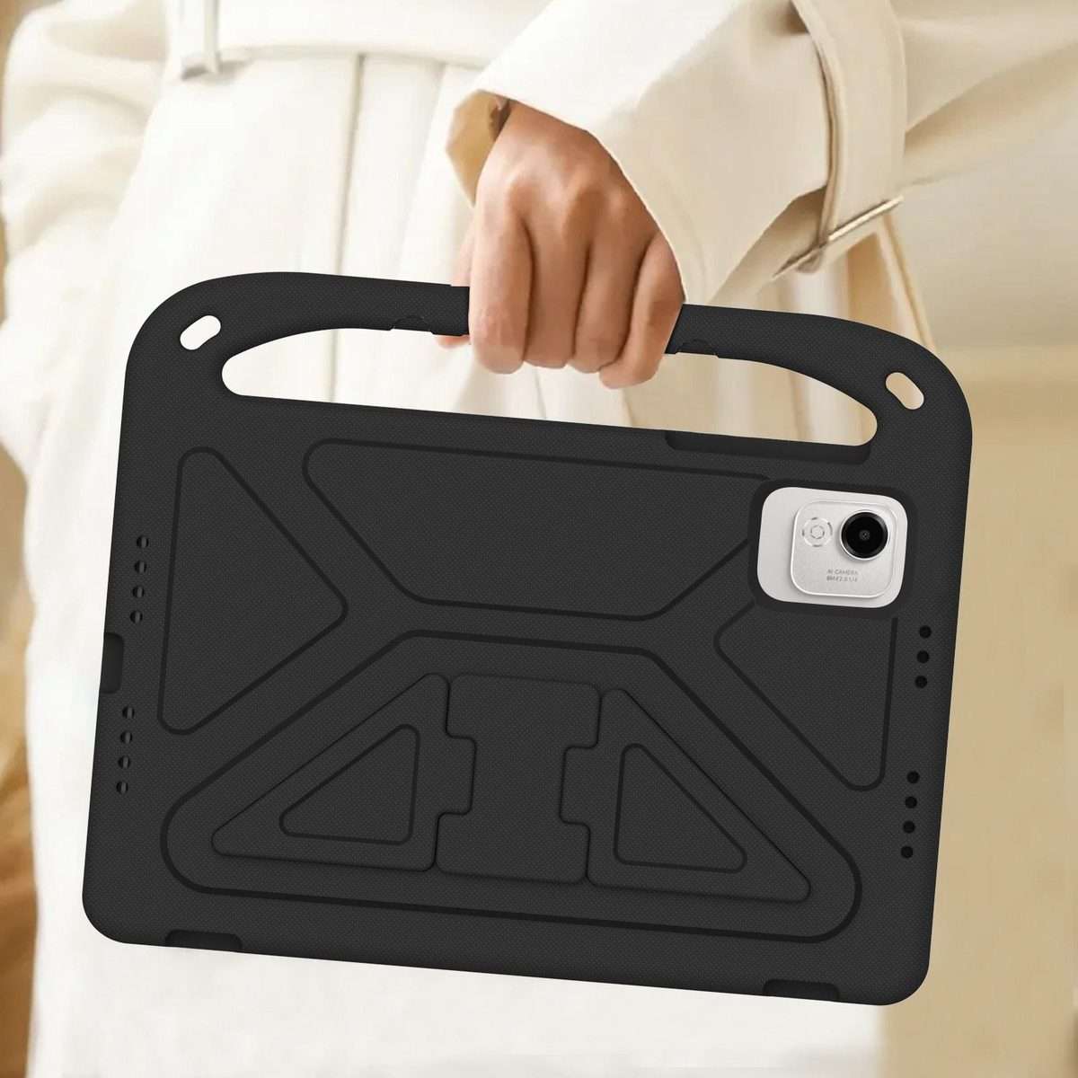 For Honor Pad X9a / X9 Pro 2025 Handle EVA Shockproof Tablet Case with Holder(Black)